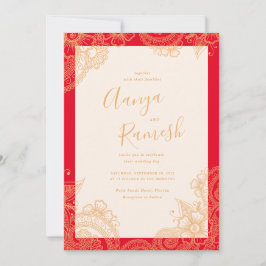 Mehndi Wedding Invitations Kaart