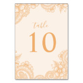 Mehndi Wedding Table Number Kaart (Achterkant)