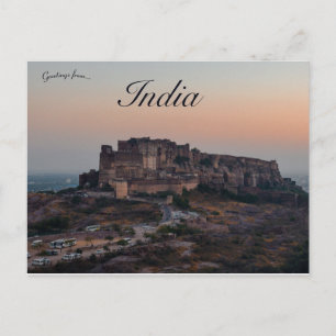 Mehrangarh Fort Jodhpur Rajasthan India Briefkaart