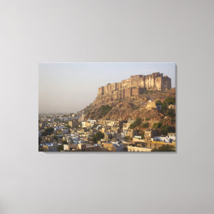 Mehrangarh Fort of Jodhpur. Rajasthan, INDIA. Canvas Afdruk