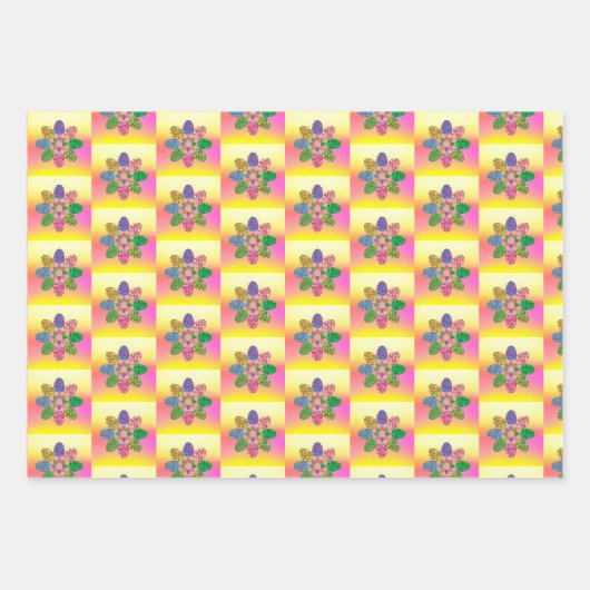 Mehrfarbige Ostereier Inpakpapier Vel (Voorkant 3)