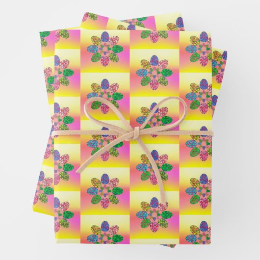 Mehrfarbige Ostereier Inpakpapier Vel (In situ)