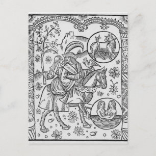 mei 1491, van de "Almanach des Bergers" Briefkaart