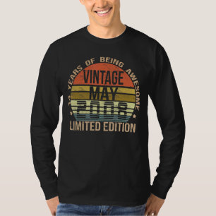 Mei 14 Jaar Oud Vintage 2008 14e Verjaardag T-shirt