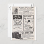 Mei 1895 Harper's Ads Briefkaart (Voorkant / Achterkant)