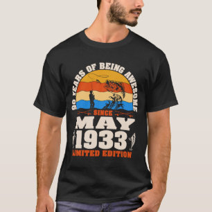  mei 1933 90 Jaar Oud Gevist 90e Geboorte T-shirt