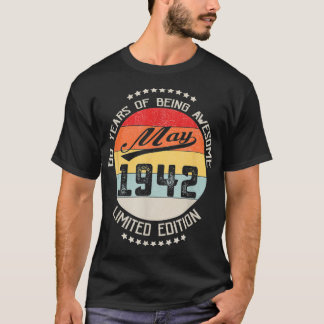mei 1942 80e verjaardag 80 jaar Geweldige T-shirt