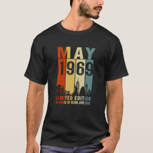 mei 1969 54 jaar Geweldige Vintage T-shirt