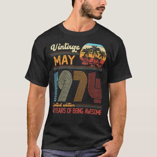 mei 1974 Geboortedatum 1 T-shirt (Voorkant)