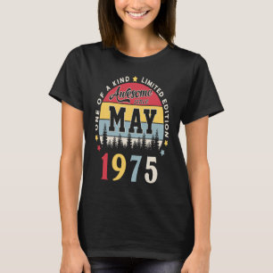 mei 1975 47e verjaardag 47 jaar oud t-shirt