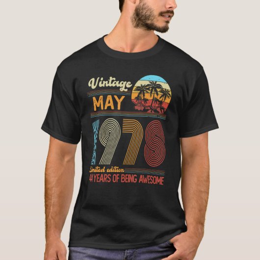 mei 1978 Geboortedatum 1 T-shirt (Voorkant)