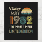  mei 1982 Wat ik wil Limited Edition Wijn Etiket (Enkel label)