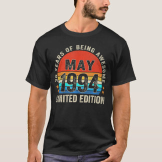 Mei 1994 30e verjaardag 30 jaar oud t-shirt