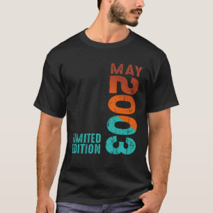 Mei 2003 Jaar 2003 Retro 2003 Vintage 2003 Sinds 2 T-shirt