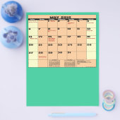 Mei 2012 Kalender 13 Maanden Multifunctionele Flye Flyer (Enkel)