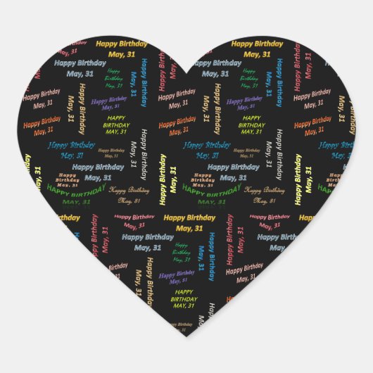 Mei, 31 Verjaardag Sticker (Voorkant)