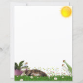 Mei Bloemen en Katten Briefpapier (Voorkant)