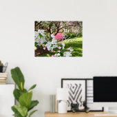 Mei Bloemen Roze Pasen Poster (Thuiskantoor)