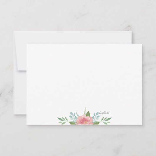 Mei Bloesems Bedankkaart Kaart (Achterkant)