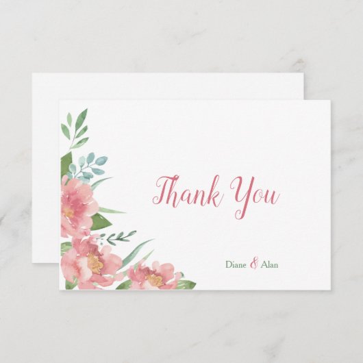 Mei Bloesems Bedankkaart Kaart (Voorkant / Achterkant)