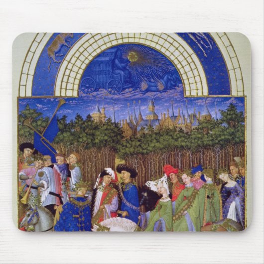 Mei: Courtly Figures on Horseback Muismat (Voorkant)