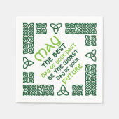 Mei de beste dag Ierse zegen 1 groen Servetten (Voorkant)