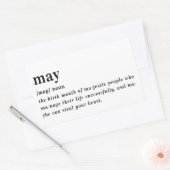 Mei Definitie Verjaardag Rechthoekige Sticker (Envelop)