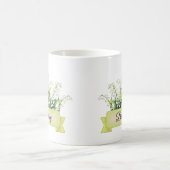 Mei Geboorte Bloem Gepersonaliseerde Lelie van de  Koffiemok (Center)