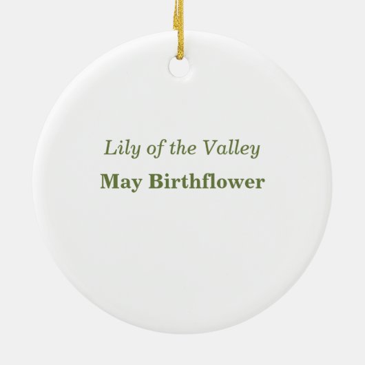 Mei Geboorte Bloem Lelie van de Vallei Keramisch Ornament (Achterkant)