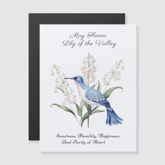 Mei Geboorte Maand Bloem Lelie van de Vallei Verja (Voorkant / Achterkant)