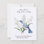 Mei Geboorte Maand Bloem Lelie van de Vallei Verja (Voorkant)