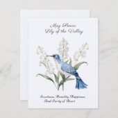 Mei Geboorte Maand Bloem Lelie van de Vallei Verja (Voorkant / Achterkant)