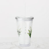 Mei Geboorte Maand Bloem Lily gepersonaliseerd Acryl Drinkbeker (Rechts)