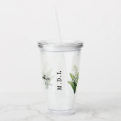 Mei Geboorte Maand Bloem Lily gepersonaliseerd Acryl Drinkbeker (Links)