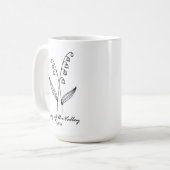 Mei Geboorte Maand Bloem Monogram Koffiemok (Voorkant links)
