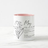 Mei Geboorte Maand Bloemenlelie van de Vallei Mini Mok (Midden)