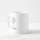 Mei Geboortebloem & Elegante Script Naam Koffiemok (Voorkant links)