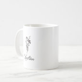 Mei Geboortebloem & Elegante Script Naam Koffiemok (Voorkant links)