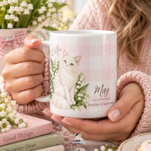 Mei Geboortebloem Lelietje-van-dalen Kat Bruidsmei Koffiemok