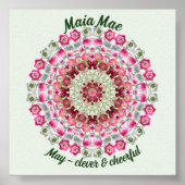 Mei Geboortebloem Persoonlijke Citaat Kinderkamer Poster (Voorkant)