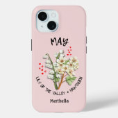 MEI Geboortemaand Bloem Aangepaste naam Case-Mate iPhone Case (Achterkant)