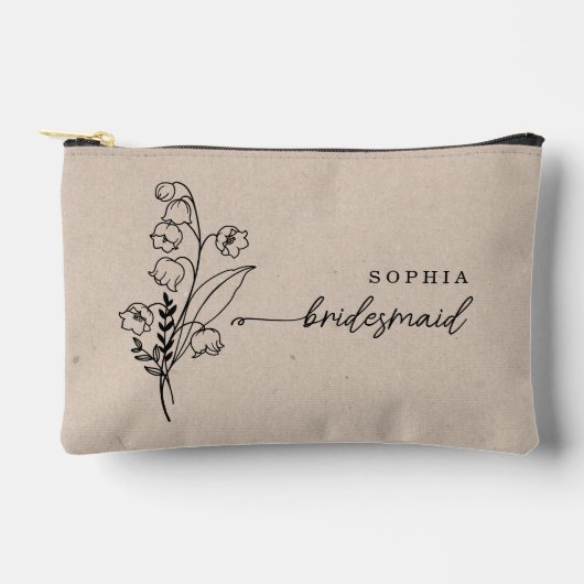 Mei Geboortemaand Bloem Gepersonaliseerd Bruidsmei Etui (Voorkant)