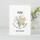 MEI Geboortemaand Bloem Verjaardag Kaart (Staand voorkant)