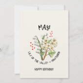  MEI Geboortemaand Bloem Verjaardag Kaart (Voorkant)