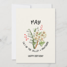  MEI Geboortemaand Bloem Verjaardag Kaart