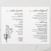 Mei Geboortemaand Bloemenbegrafenisprogramma Flyer (Achterkant)