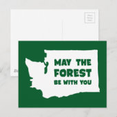 Mei het Bos is met u Washington Briefkaart (Voorkant / Achterkant)