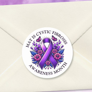 Mei is Cystic Fibrosis Awareness Month Ronde Sticker