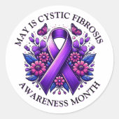 Mei is Cystic Fibrosis Awareness Month Ronde Sticker (Voorkant)