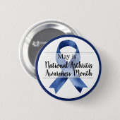 Mei is de maand van de artritisbewustwording ronde button 5,7 cm (Voorkant /achterkant)